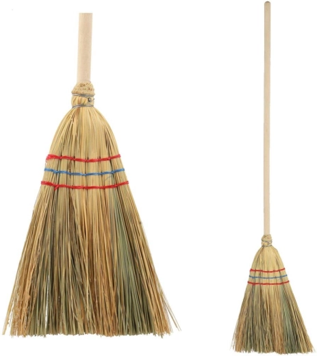 Balai en sorgho avec manche en bois 95 cm