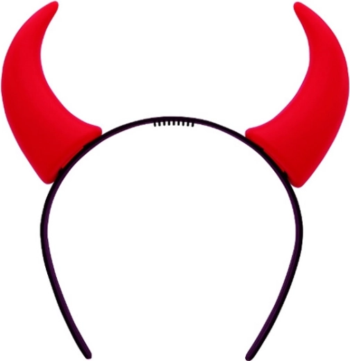 Serre-tête avec cornes de diable rouges