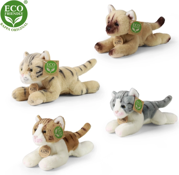 Chat en peluche 18 cm écologique
