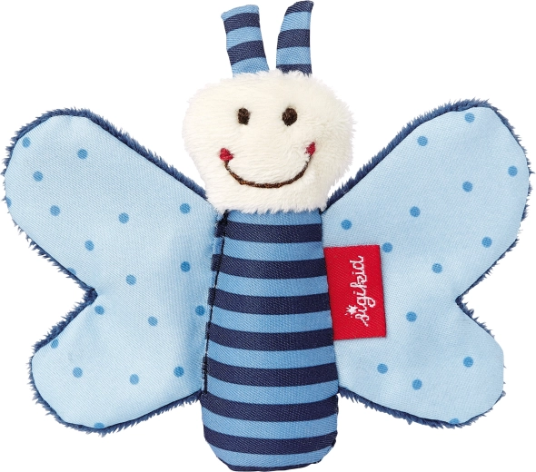 Sigikid premier doudou papillon bleu avec papier bruissant