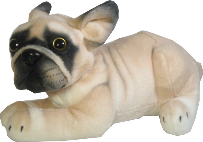 Chien en peluche bouledogue 26 cm - 1 pièce