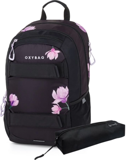 Sac à dos étudiant avec trousse OXY Sport Flowers