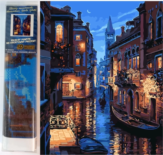 Peinture diamant Canal de Venise 30x40 cm