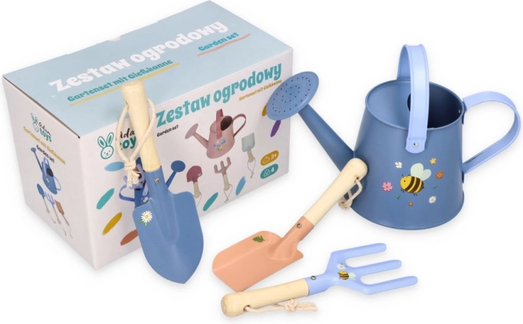 Adam Toys set d’outils de jardinage bleu