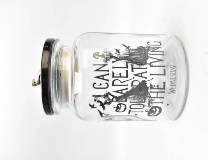 Bocal en verre pour bonbons avec couvercle WEDNESDAY