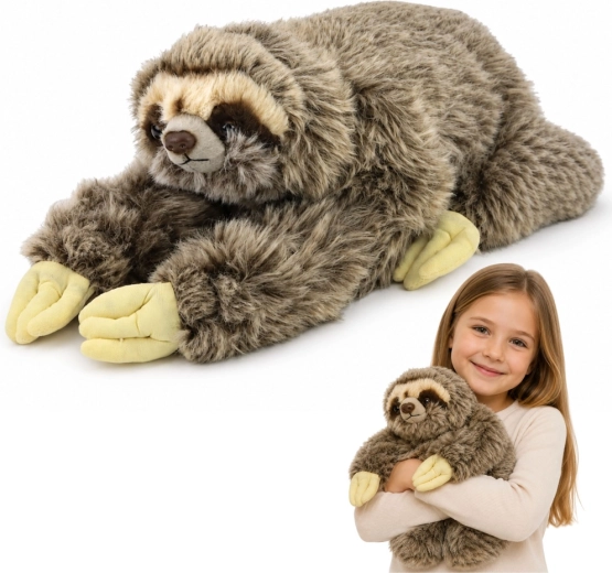 Paresseux en peluche réaliste avec scratchs sur les pattes 34 cm - 1 pièce