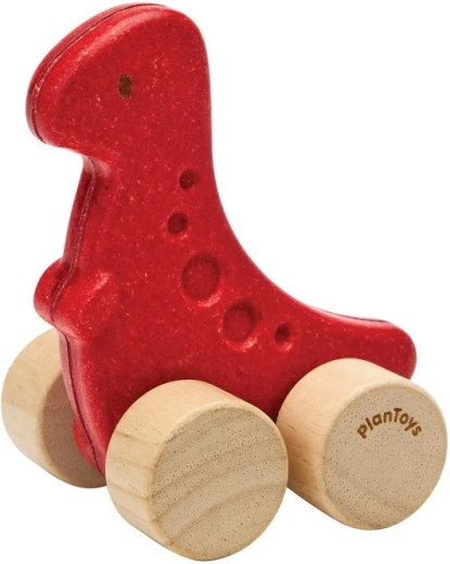 PlanToys petite voiture en bois dinosaure dino rex - 1 pièce