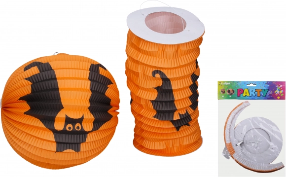 Ensemble de lampions en papier - Boule 25 cm et Cylindre 15 cm