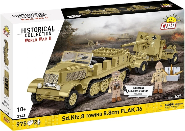 Kit Sd.Kfz. 8 avec canon remorqué 8,8 cm Flak 36 (DAK), 1:35