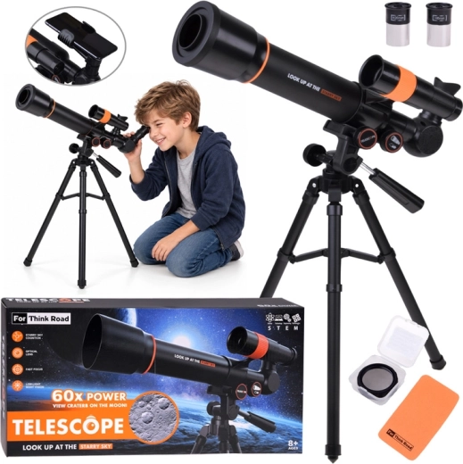 Télescope astronomique pour enfants avec trépied métallique