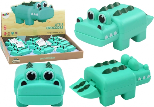 Jouet de bain à remonter crocodile vert