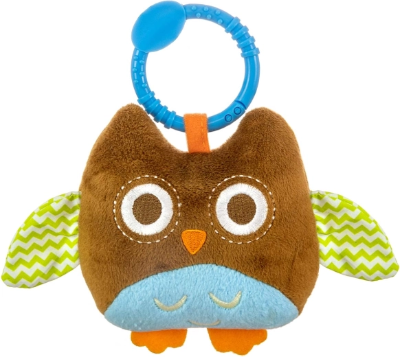 Hibou suspendu en peluche Happy owl marron