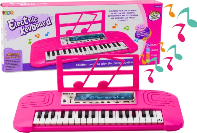Piano Électrique pour Enfants 36 Mélodies Rose