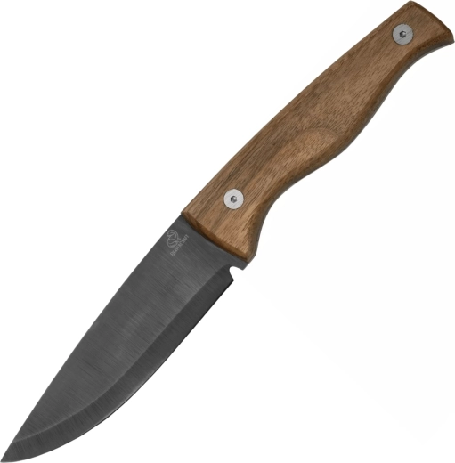BeaverCraft BSH3 couteau bushcraft avec lame bleuie en acier au carbone, manche en noyer et étui en cuir