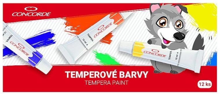 Peintures gouaches CONCORDE 12×12 ml