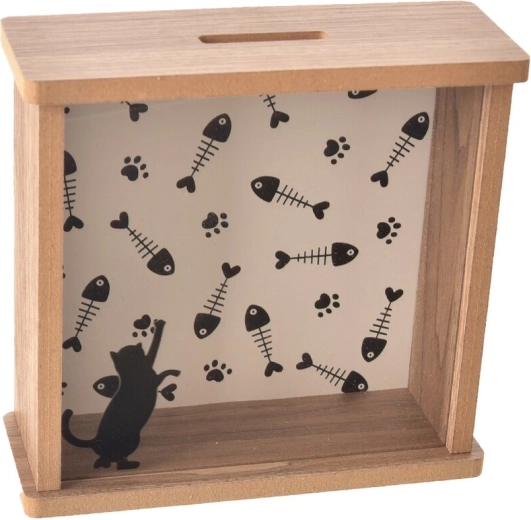 Tirelire en bois Lovely Cat