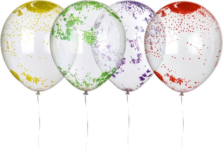 Ballons en latex avec billes 30 cm (10 pcs) MY PARTY
