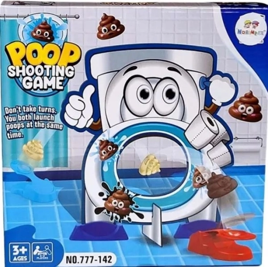 Jeu Vise juste – le caca dans les toilettes