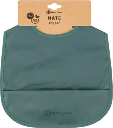 Bavoir PETITE&MARS Nate Misty Green 6m+