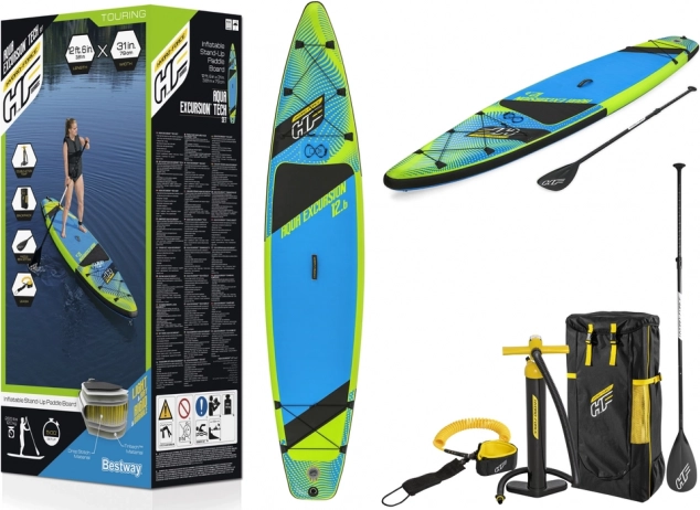 Paddleboard gonflable Hydro‑Force Aqua Excursion 12.6 (381 × 79 × 15 cm) de Bestway