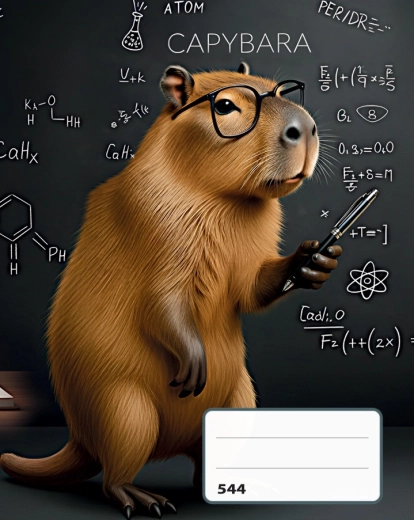 Cahier A5 ligné Capybara - 1 pièce