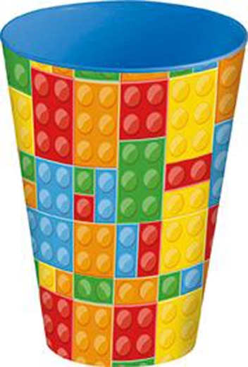 Gobelet en plastique 430 ml avec motif de cubes