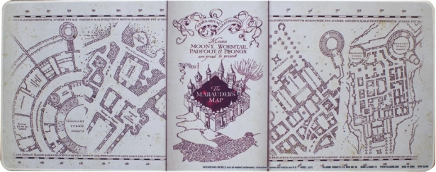 Sous-main HARRY POTTER – Carte du Maraudeur 40 × 80 cm