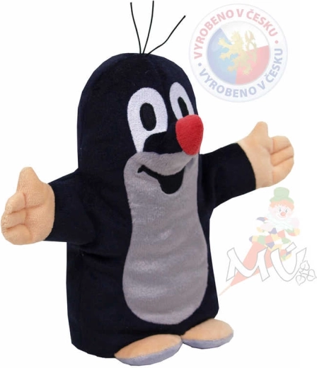 Moravská ústředna marionnette en peluche parlante Krteček 20 cm - 1 pièce