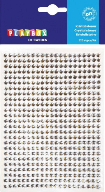 Strass autocollants argentés 525 pcs