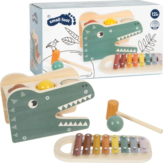 Small foot xylophone et banc à marteler 2 en 1 safari