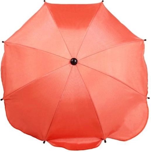parasol de poussette orange avec articulation flexible