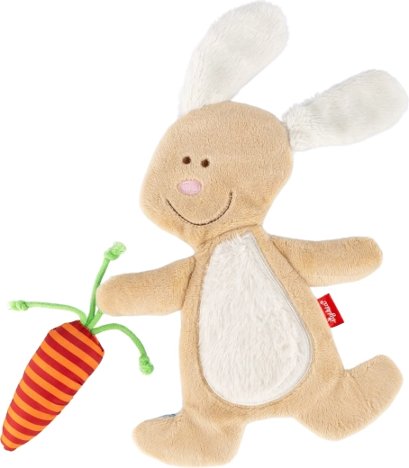 Doudou lapin sigikid confortable avec papier froissé et hochet