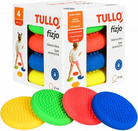 Disques d’équilibre sensoriels avec points de massage, set de 4 pièces