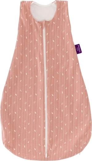 Sac de couchage Träumeland GOTS Liebmich feuilles rose 70 cm