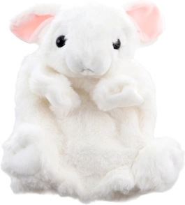 marionnette lapin en peluche éco-responsable