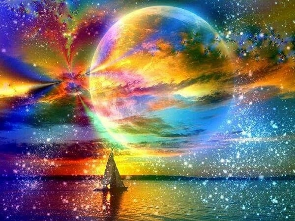 Peinture diamant Lune 30 × 40 cm