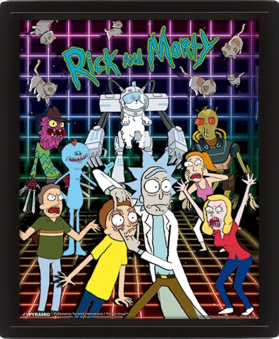 Tableau 3D Rick et Morty