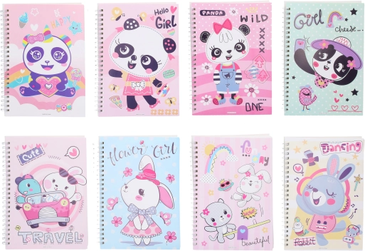 Bloc spiralé ligné 14,5 x 20,5 cm, 80 pages