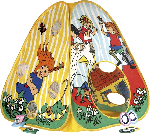 Tente pop-up pour enfants Pippi avec 3 jeux en 1 - 1 pièce