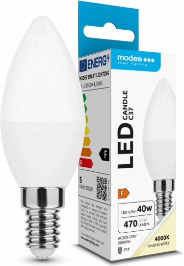 Ampoule LED Modee Candle C37 4,9 W E14, 470 lm, blanc neutre