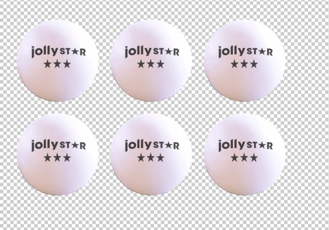 Balles de ping-pong 40 mm JollyStar, lot de 6