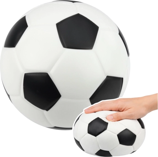 Ballon de football en mousse souple 20 cm – noir et blanc pour enfants