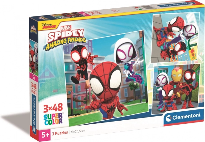 Puzzle CLEMENTONI Spidey et ses amis extraordinaires 3×48 pièces