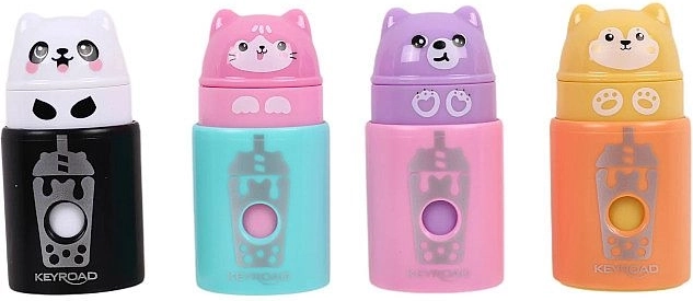 Taille-crayon Keyroad animaux pastel