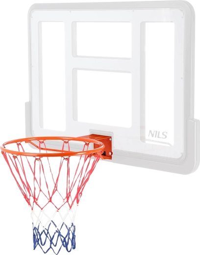 Cercle de basket en acier NILS avec filet en nylon 45 cm