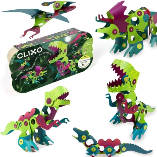 Clixo jeu de construction magnétique DINO, 36 pièces