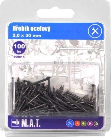 Clous en acier 30 × 2,0 mm, 100 pcs