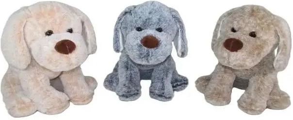 Chien en peluche de 30 cm, trois couleurs - 1 pièce