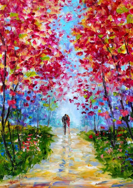 Puzzle Romance florale printanière 1000 pièces