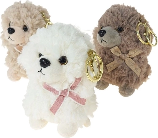 Porte-clés en peluche chien